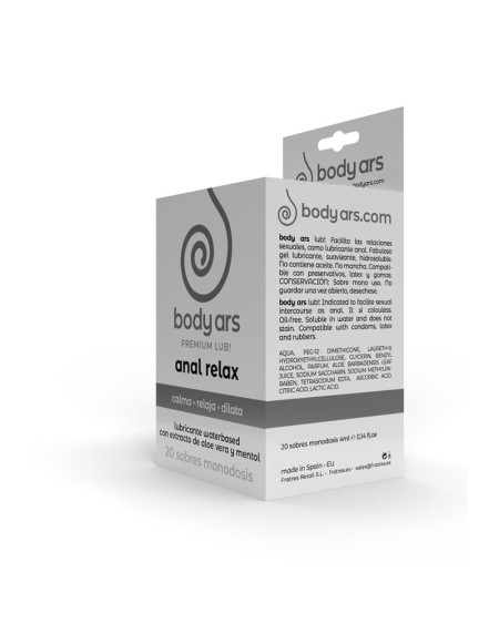 single dose anal relaxing water based lubricant gel 20 x 4 ml