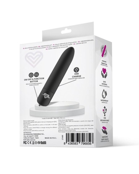 shoty vibrant bullet usb 10 speeds powerful motor noir