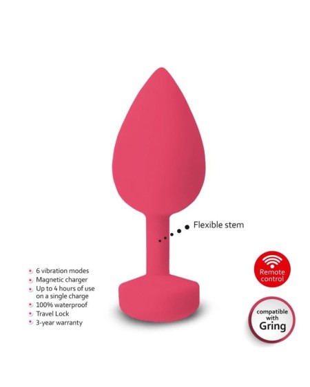 gplug butt plug neon rose size s