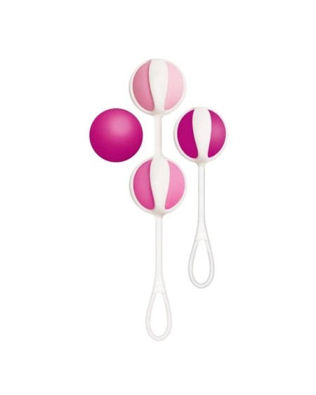 set of 4 geisha balls mini raspberry