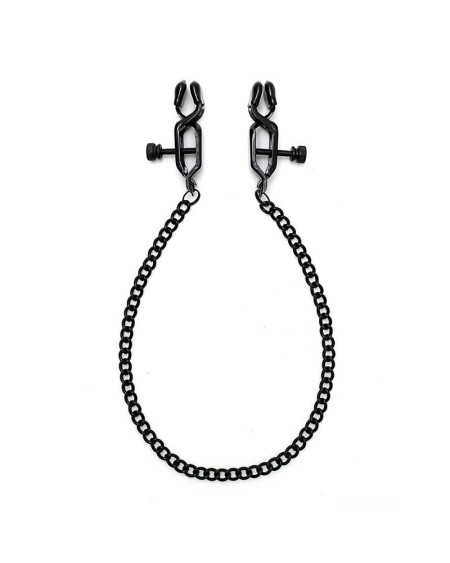 adjustable nipple clamps with noir chain