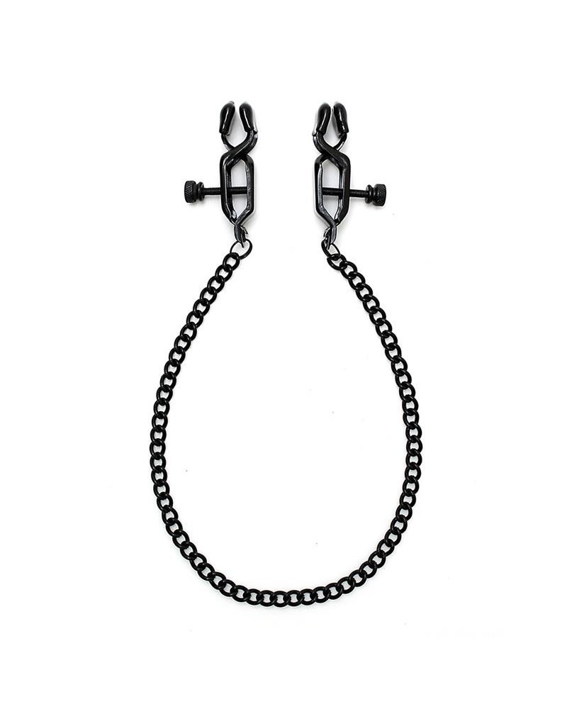 adjustable nipple clamps with noir chain