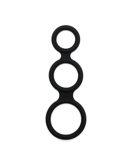 triple cock ring noir