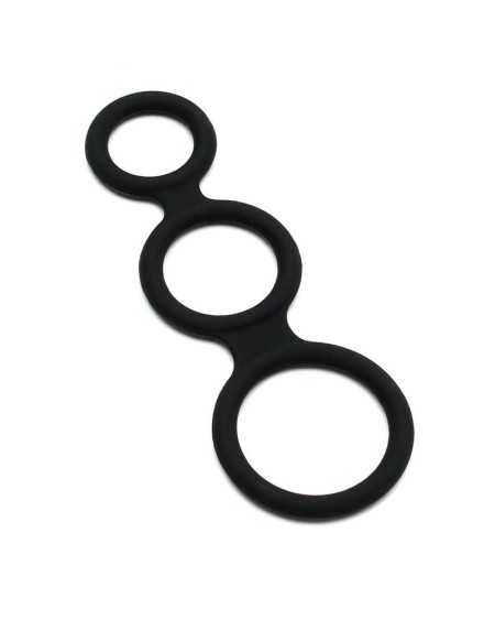 triple cock ring noir