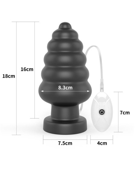 vibrant anal plug king sized 7 noir
