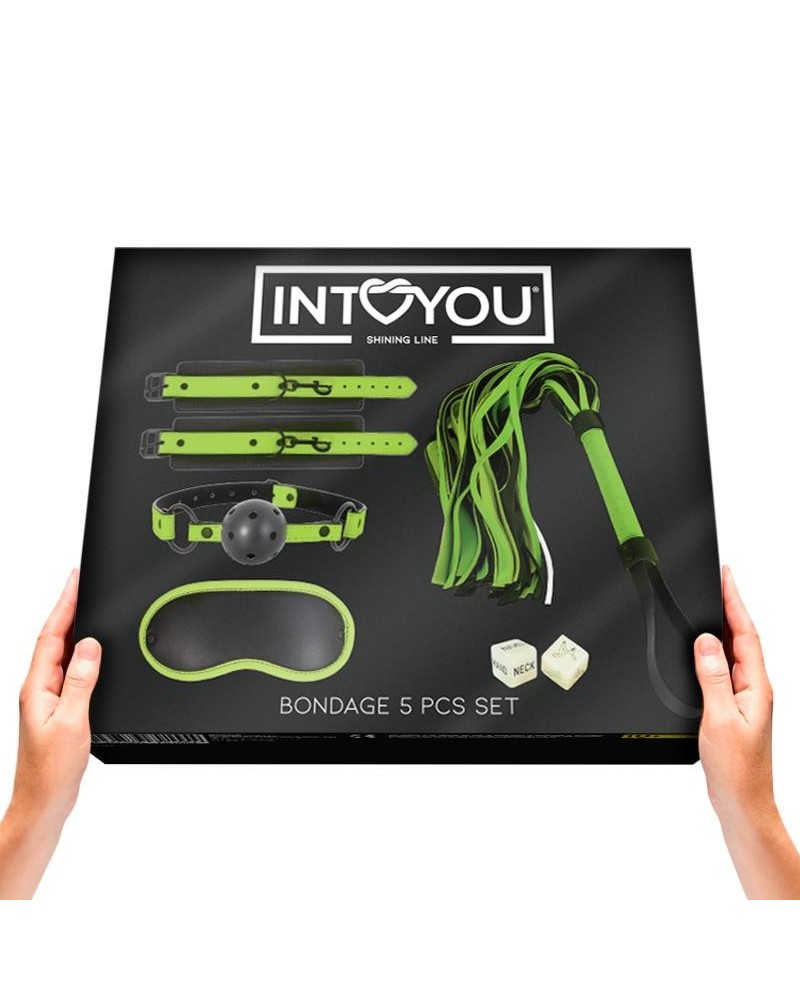 glow in the dark bondage set with 5 pzs