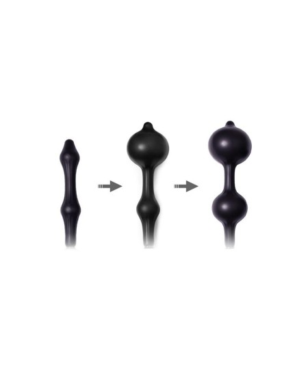 inflatable anal plug with double balloon and pump