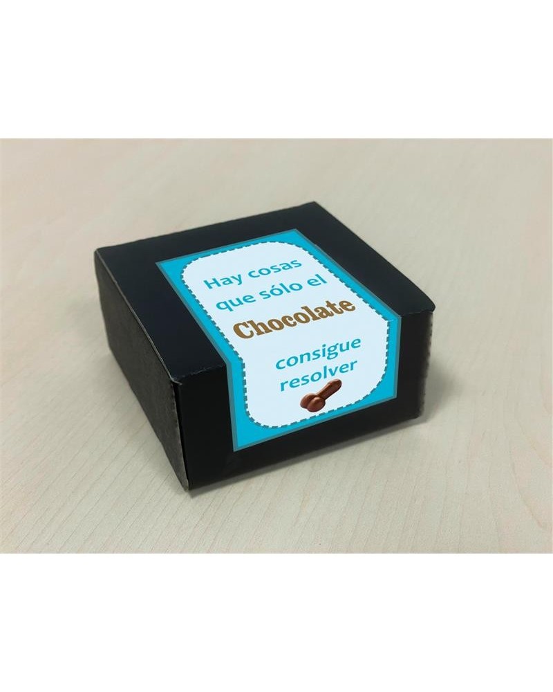 box with 8 penis-shaped pure chocolates
