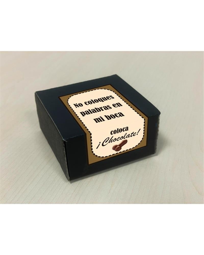 box with 8 penis-shaped pure chocolates