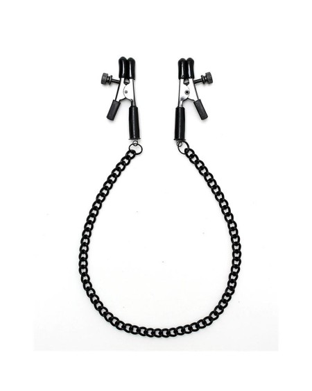 adjustable nipple clamps with noir chain