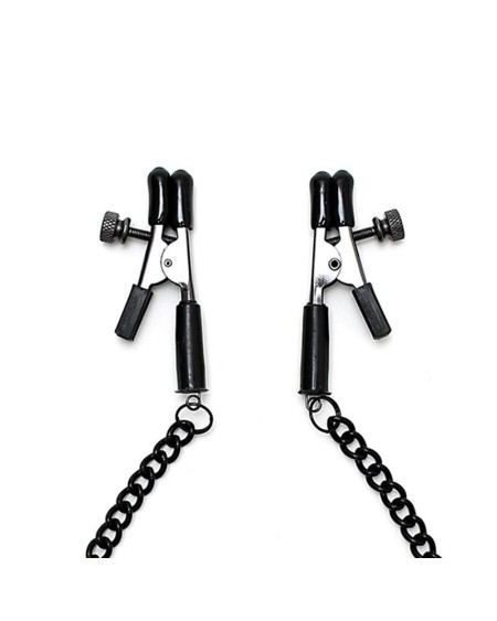adjustable nipple clamps with noir chain