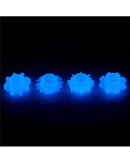lumino play set 4 penis ring blue light