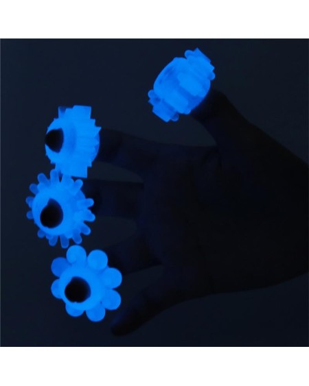 lumino play set 4 penis ring blue light