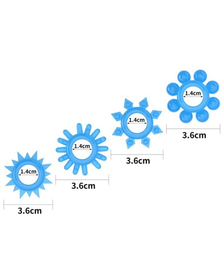 lumino play set 4 penis ring blue light