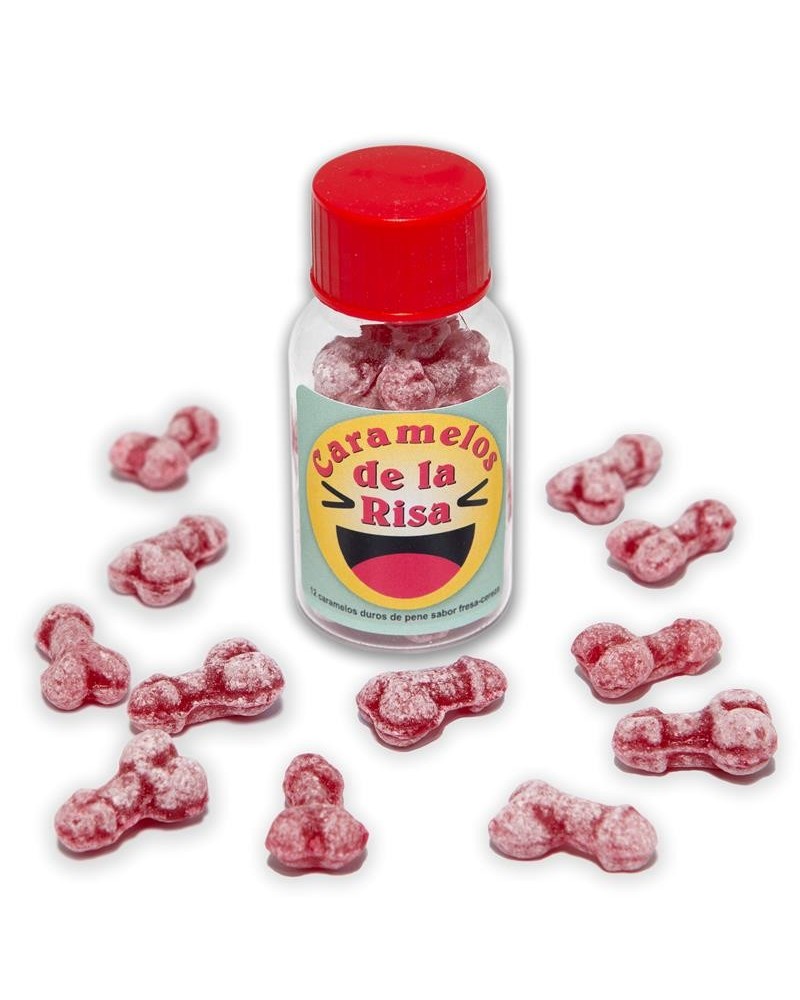 jar of 12 candies penis shape fruit flavor