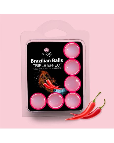 set 6 brazilian balls triple effect (heat, cold and vibration)
