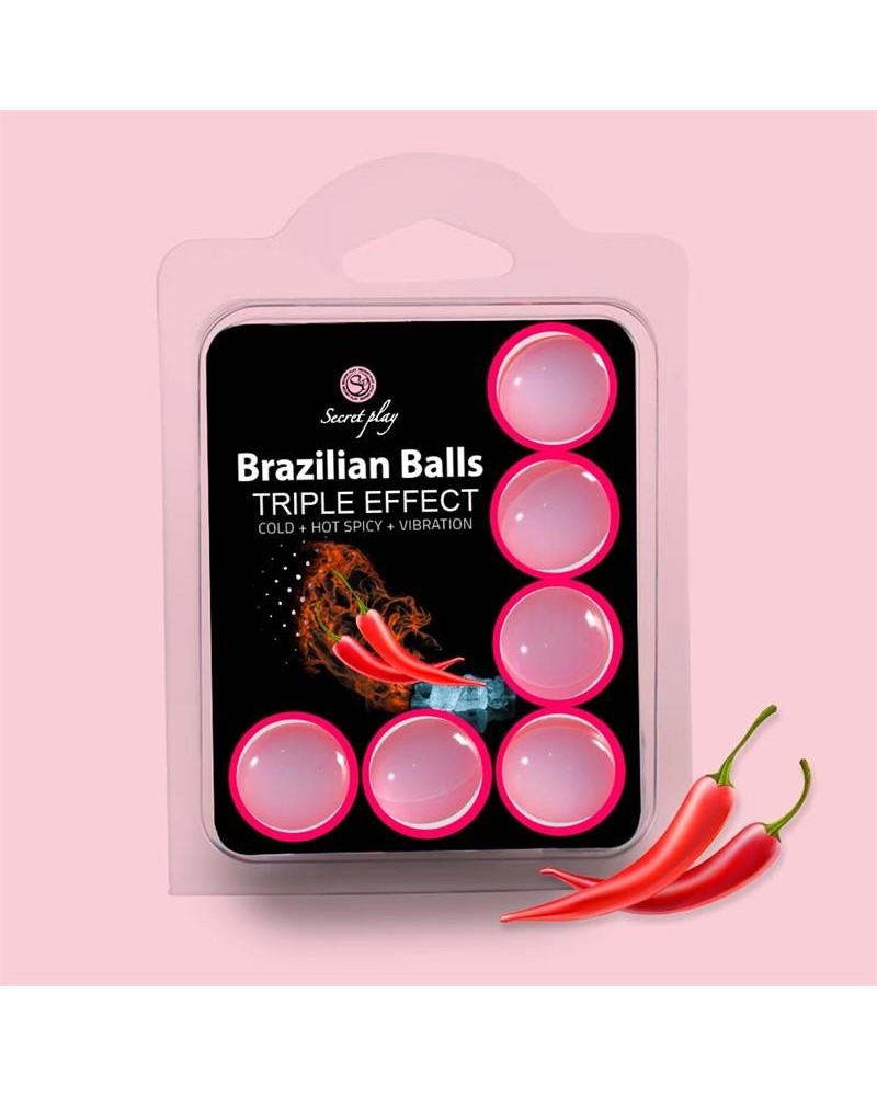 set 6 brazilian balls triple effect (heat, cold and vibration)