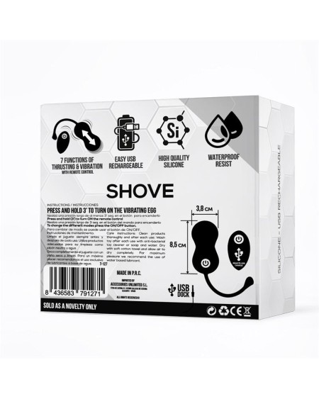 shove thrusting and vibrant egg with remote control