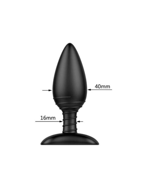 asher butt plug with remote control magnetic usb noir