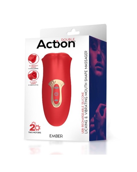 ember licking and vibrant mouth shape massager usb silicone