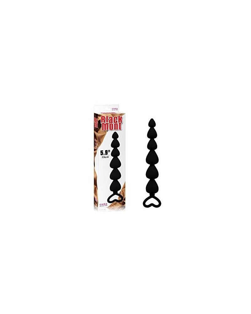 elite lovers beads 19 cm silicone noir