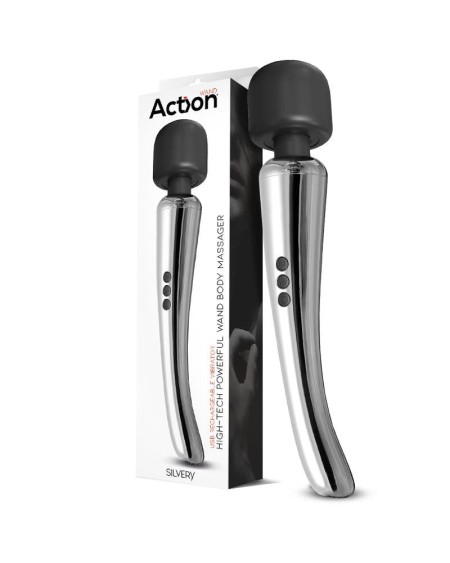 silvery high-tech wand super powerful wireless usb chrome silicone
