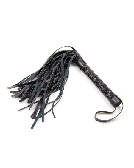 flogger diamond pattern with metal hardware 39 cm noir
