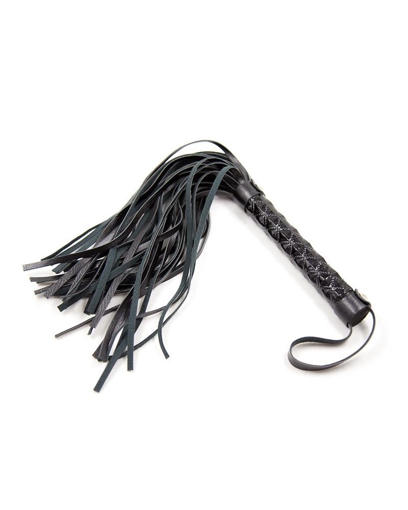 flogger diamond pattern with metal hardware 39 cm noir