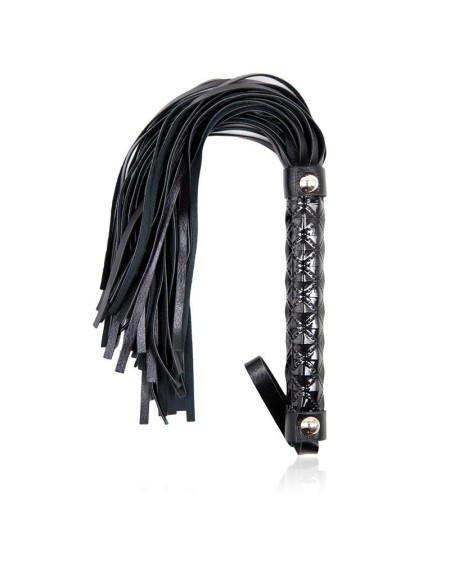 flogger diamond pattern with metal hardware 39 cm noir