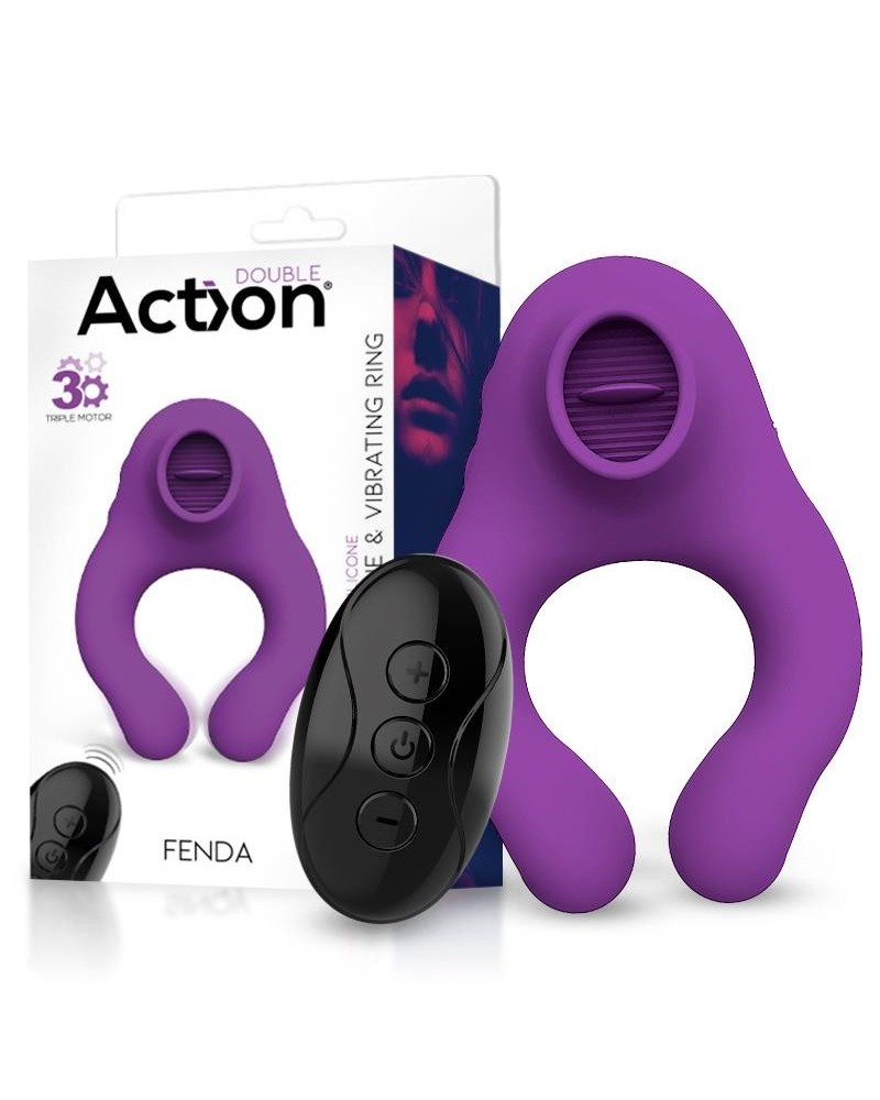 fenda vibrant ring with licking tongue and remote control 3 motors...