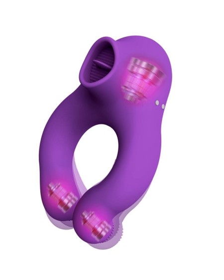 fenda vibrant ring with licking tongue and remote control 3 motors...