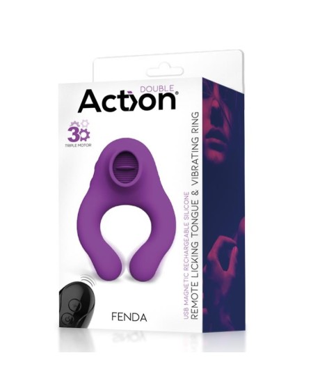 fenda vibrant ring with licking tongue and remote control 3 motors...