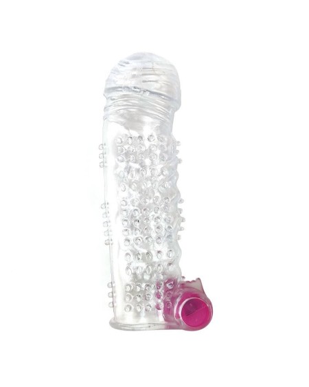 textured penis sleeve with vibration clear