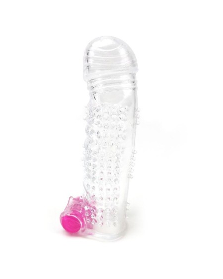 textured penis sleeve with vibration clear