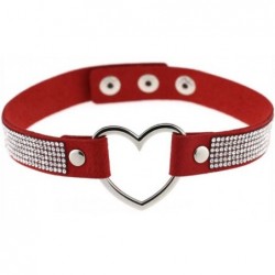 Ras de cou Heart Strass Rouge