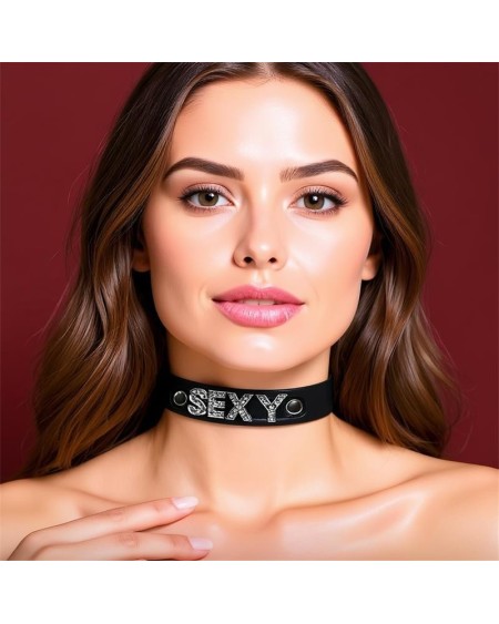 collar vegan leather sexy one size