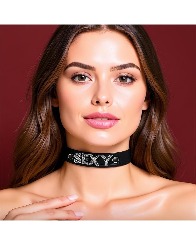 collar vegan leather sexy one size