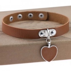 Ras de cou Punk Heart Marron