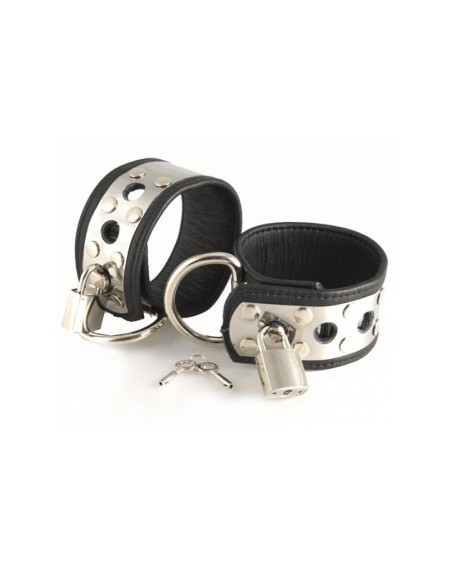 cuffs with metal and padlock-adjustable