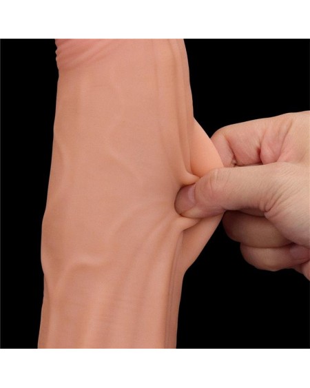 dildo dual layer sliding peau 12