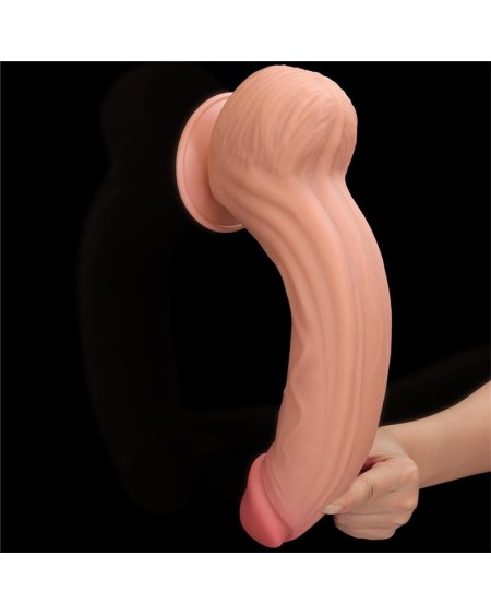 dildo dual layer sliding peau 12