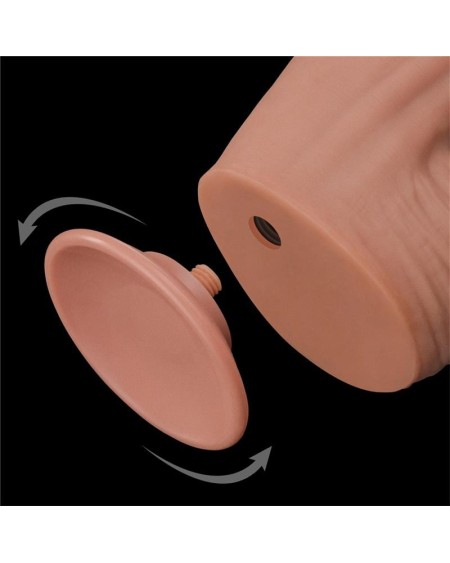 dildo dual layer sliding peau 12