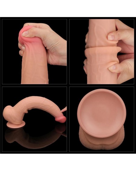 dildo dual layer sliding peau 13.5