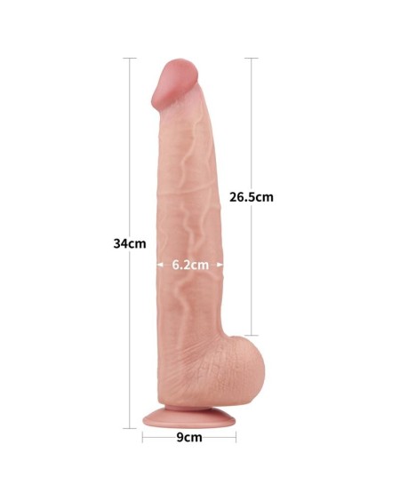 dildo dual layer sliding peau 13.5