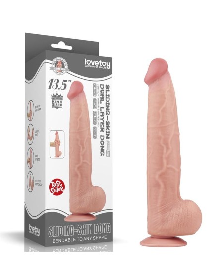 dildo dual layer sliding peau 13.5