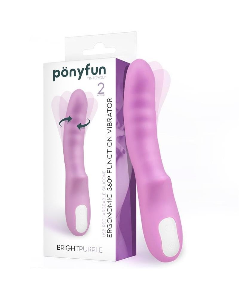 brightpurple vibe y rotator double motor 360o usb silicone