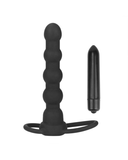 butt plug double prober with vibration noir