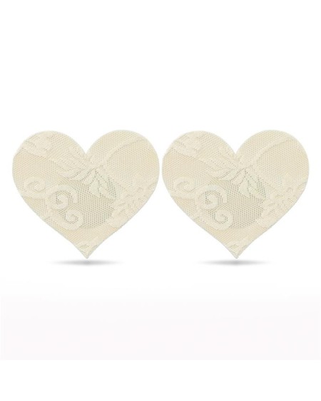 pack nipple covers flower and heart beige