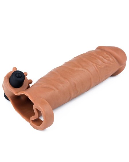 penis sleeve with vibration add 2 pleasure x tender brown