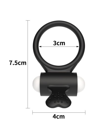 vibrant cockring power clit noir